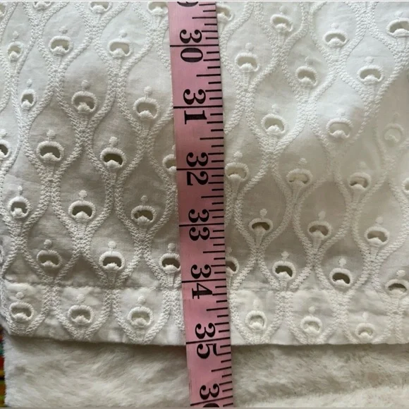 Anthropologie MAEVE Vanderbilt Midi Skirt Women's 8 Cotton Eyelet Boho Lace - Picture 4 of 5